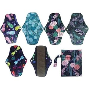 Wasbaar maandverband - Wasbaar inlegkruisje - Menstruatie ondergoed - 10inch - pak van 6