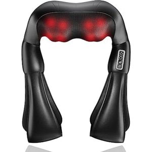 Massagekussen draadloos - Massage kussen - Massagekussen nek en rug - Massagekussen nek - 50 x 40 x 10 cm - Zwart