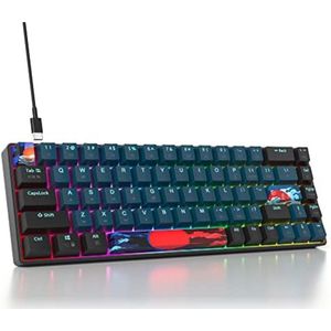 Gaming Toetsenbord 60% - Gaming Keyboard 60% - Gaming Toetsenbord 60 Procent - Gaming Toetsenbord Meganisch - Rood