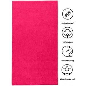 Funnies Strandlaken XL | Fuchsia | 100 x 200cm | 500 gram/m2 | Saunalaken