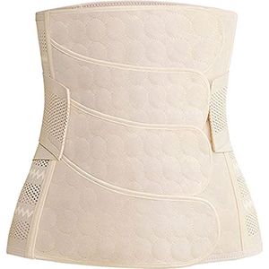 Sluitlaken - Postpartum Buikband - Buikbanden - Buikband na Zwangerschap - 4 Contribute Postpartum Buikpakking - Beige - M