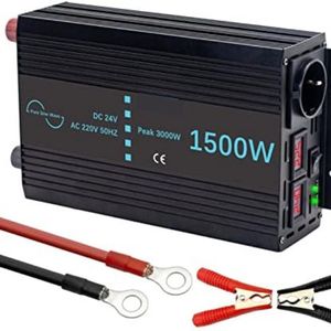 Omvormer 24v 230v- Omvormer koelbox - Zwart