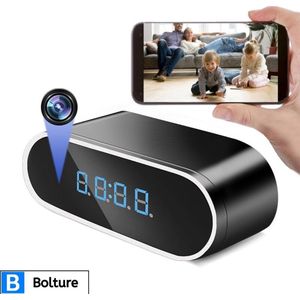 Mini Spycam Klok - Verborgen Spionage Camera - Spy Cam met Wifi en App - Beveiligingscamera Draadloos - Inclusief Oplader