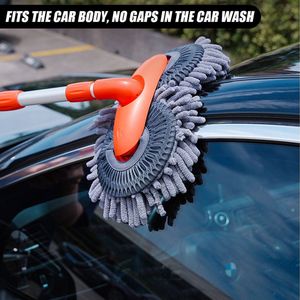 Auto Verstelbare Wasmachine Mop Schuim Wassen Eenvoudige Reiniging Waterabsorptie Borstel Voorruit Dak Glazenwassen Onderhoud Schoonmaak Mop Handvat Set Voor Auto Verzorging Krachtige Home Auto Wassen Anti Kras schuimende functie Accessoire