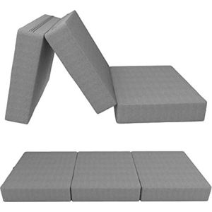 Schuimmatras - Campingmatras - 80 x 195 x 15 cm - Grijs