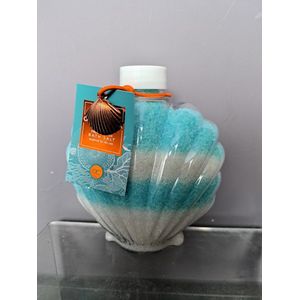 ocean breeze badzout - geinspireerd door de zee - schelp - turquoise - wit