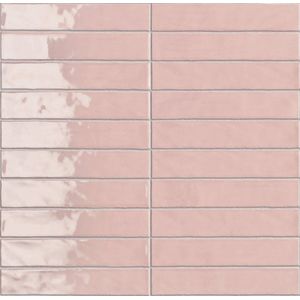 Wandtegel Sartoria Vernici 5x25x1 cm Baby Pink 0,6 M2