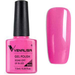 Venalisa UV Gellak Roze - 7.5 ml - 905 - Roze Gellak - Gellac Roze - Gellak Donker Roze - Gellak Pink - Gellak Kleuren - Venalisa Gellak - Gellak Nagellak