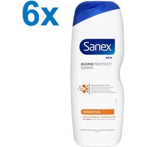 Sanex - BiomeProtect Dermo - Sensitive - Douchegel - 6x 750ml - Voordeelverpakking