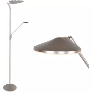 EGLO Staande lamp Borgillio, 1-lichts vintage staande lamp in industrieel design, stalen vloerlamp, kleur: koper, fitting: E27, incl. voetschakelaar