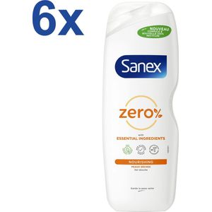 Sanex - Zero% - Nourishing - Douchegel - 6x 725ml - Droge huid - Voordeelverpakking