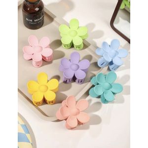 Haarklem - Haarklem Bloem - Bloem - Zomer - Haarknip - Haarklip - Haarclip - Haarspeld - Haarknip groot - Luxe Haarklem - Cadeautje - Flower power - Feest - Dames - Moederdag - blauw