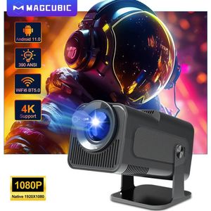 MagCubic HY320 - 2024 model - WiFi 6 mini beamer- Ultieme draagbare beamer - 4K - 390 ANSI 1080p native resolutie - Android - Apple - Bt 5.0