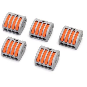 PCT lasklem set 5 stuks - 4-voudige verbindingsklem 0.08-4mm² | IP20 hersluitbaar