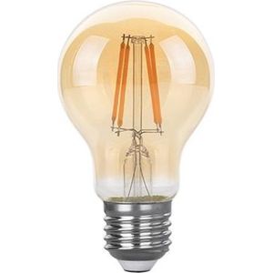 Gloeilamp E27 3-staps-dimbaar | A60 LED 6W=60W halogeen verlichting | amber glas - warmwit filament 2700K