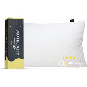 Alfa Pillow Hoofdkussen | Ondersteunende Circulation Foam | Traagschuim+ | Vermindert schouder- rug- en nekklachten | Hardheid aanpasbaar | Zij-, rug- en buikslapers | Uitgerust wakker worden | 30 dagen proefslapen | Ergonomische hoofdkussens