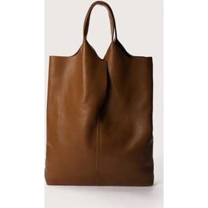 Giorgio Costa bruine leren shopper - shopping bag bruin - damestas - leer bruin dames