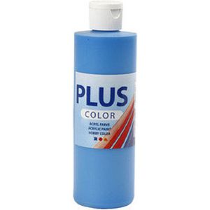 Acrylverf  Primaire Blauwe Verf  Acrylaatverf  Acrylic paint  Hobbyverf  Sneldrogend  Plus Color  250 ml - Incl. Crea Gift