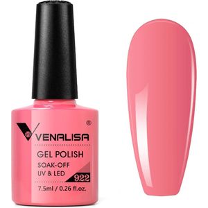 Venalisa UV Gellak Roze - 7.5 ml - 922 - Roze Gellak - Gellac Roze - Gellak Pink - Gellak Oudroze - Gellak Oud Roze - Gellak Kleuren - Venalisa Gellak - Gellak Nagellak