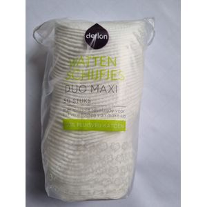 Derlon-Wattenschijfjes Duo Maxi 50 stuks