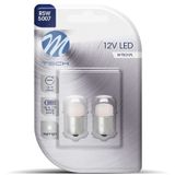 BA15S - 1156 - autolamp set - rood | R5W - R10W - 5007 - 2x 9-SMD LED | 3 Watt - 12V DC