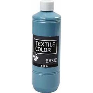 Textielverf Pigeon Blue – Blauwe Kledingverf – Stofverf – Textiel Kleurstof – Stoffenverf – Verf Voor Kleding – Textiel Verven – Kleurstof Voor Stof – DIY Kleding Verven – 500 ml – Pigment - Incl. Crea Gift