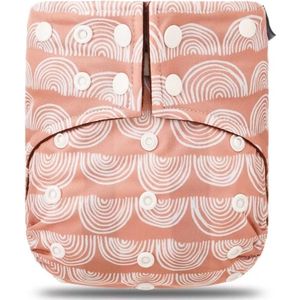 BonBini's®- wasbare luier - Salmon Rainbow - Verstelbaar Luierbroekje met Dubbele Antilek Preventie - Zwemluier & Milieuvriendelijke Keuze
