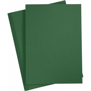Karton - Hobbykarton - Dennengroen - DIY Knutselpapier - Stevig 180 Grams Karton - A4 (21x29,7cm) - 20 Vellen - Geschikt Voor Wenskaarten, Collages & Decoratie - Incl. Crea Gift
