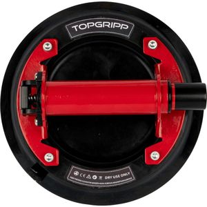 TOPGRIPP zuignap Glasdrager en tegeldrager - 200 mm Metalen Vacuüm Pompzuiger - 75 kg