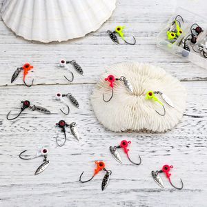 25st 1,75g Vishaken Set, met Plastic Behuizing Koolstofstaal Crappie Jigs Haken voor Vissen Vishaakjes voor Zoet- en Zoutwater Forel Zeebaars Snoek (5 Kleuren)