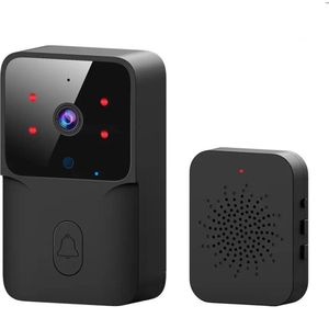 Slimme WiFi Deurbel Camera | Zwart | 2,4Ghz | 1280P | 2-Weg Audio | Op afstand te bedienen | Montage door Schroeven of met Dubbelzijdig Tape