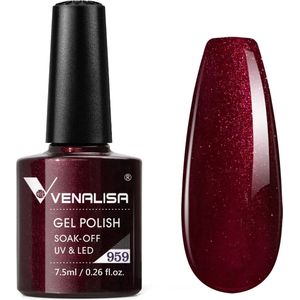 Venalisa UV Gellak Bordeaux Rood - 7.5 ml - Bordeaux Gellak - Rode Gellak - Gellak Rood - Gellac Rood - Gellak Donker Rood - Gellak Red - Gellak Kleuren - Venalisa Gellak - Gellak Nagellak