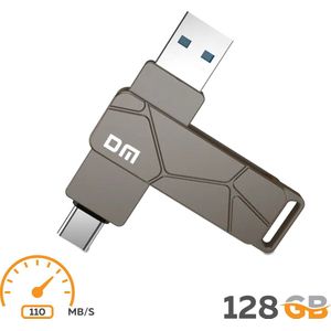 USB Stick - Dual Port - USB Stick 128 GB - USB 3.2 - USB-C - 110 MB/s - 360 Rotatie - Schokbestendig - Snel & duurzaam