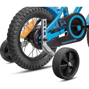 Steunwielen voor kinderfiets, universeel voor 12, 14, 16, 18 inch, zwart, stabiele stalen constructie met rubberen banden, editie 2021
