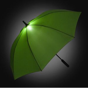 Fare Skylight 7749 windproof middelgrote paraplu met ledlamp limegroen windbestendig windvast stormparaplu stormbestendig stormvast extra sterk met licht flexibel frame