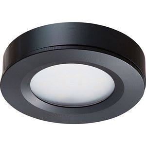 Ledisons Adria - 2 zwarte LED-opbouwspots met afstandsbediening - dimbaar - 3 jaar garantie - 2700K (extra warm-wit) - 200 Lumen 3W - IP44