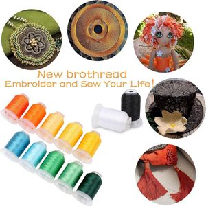 Polyester Machine Borduurgaren Kit 500M Elke Spoel - Nieuwe Kleuren Assortiment