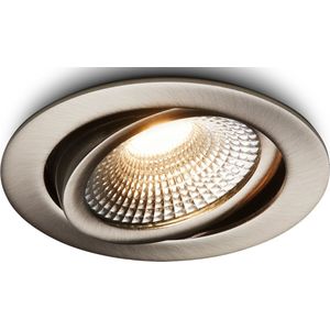 Ledisons LED Inbouwspot - Vivaro RVS 5W - Dimbare Spot -Dim-to-warm- IP54 - Geschikt voor Woonkamer, Badkamer en Keuken - Plafondspot RVS - Ø75 mm