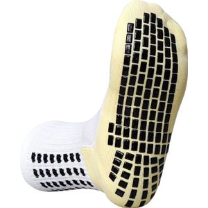 Gripsokken wit - sportsokken - voetbal - grip - one size - anti blaren - compressie - prestatieverhogend - tennis - hardlopen - handbal - sporten - fitness - tennissokken