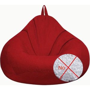 Zitzak, Bean Bag, XXL-zitzak, Fatboy, zacht, behaaglijk, zitzak stoelovertrek voor volwassenen (zonder vulling), Beanbag HOES voor Volwassenen en kinderen - ZONDER Vulling - 75 x 100 cm - L / XL rood/red