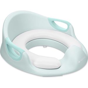 universele toiletbril voor kinderen - Kindertoiletbril in muntgroen - WC verkleiner - Draagbare toiletbril met handvatten - Antislip