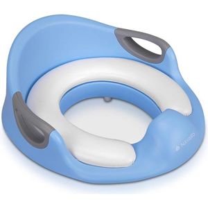 universele toiletbril voor kinderen - Kindertoiletbril - WC verkleiner - Draagbare toiletbril met handvatten - Antislip - Lichtblauw