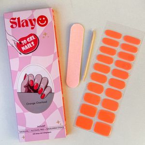 Slayo© - Gellak Stickers - Orange Overload - UV lamp gelnagels - Nagelstickers - Gel Nail Wrap - Koningsdag Nagels - Nail Art - LED/UV lamp nodig