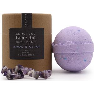 Badbom Lavendel & Tea Tree met Amethyst Edelsteen Armband