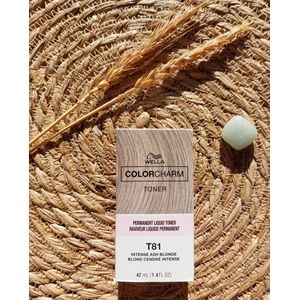 Wella Color Charm Permanent Liquid Toner - T81 - Intense Ash Blonde - Wella toner - Haartoner - Platinum Blonde - Antigeel