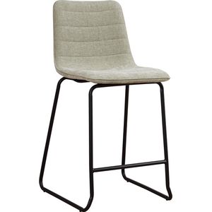 Barkruk Eli - Set van 1 - Polyester Zitting - Ergonomisch - Barstoelen zonder rugleuning - Keuken - Groen - 98cm