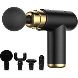 Wholetrader Massage Gun Pro - Massage Apparaat - Turbostand - Massage Pistool - Sport en Relax Massage - Professioneel Massage Gun - massagegun - Krachtig - 6 Standen - Draadloos - Zwart - Goud