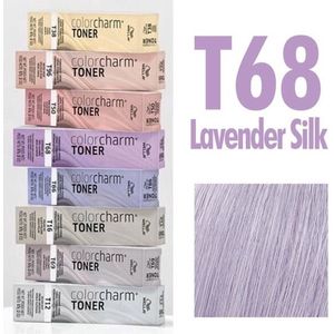 Wella Color Charm Permanent Creme Toner - T68 Lavender Silk + developer - Wella toner - Haartoner - Paars haar - Purple hair
