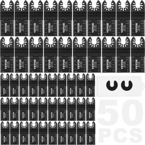 50x zaagblad multifunctioneel gereedschap 9x3,4 cm oscillerend gereedschap High carbon steel (HCS) snelwisselinterface compatibel met 95% van het oscillerende gereedschap op de markt