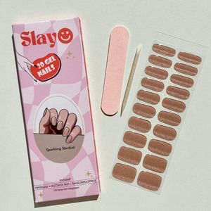 Slayo© - Gellak Stickers - Sparkling Stardust - Nagelstickers - Glitter Gellak - Gel Nail Wraps - Nail Art Stickers - Nail Art - Gellak Nagels - Gel Nagel Stickers - Nail Wraps - LED/UV lamp nodig